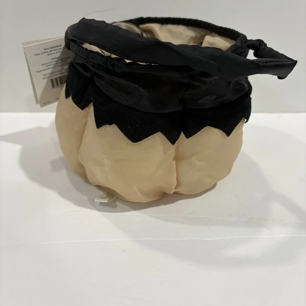 Vintage Goffa Plush Stuffed Nylon Halloween Trick Or Treat Bag Basket Witch Hag